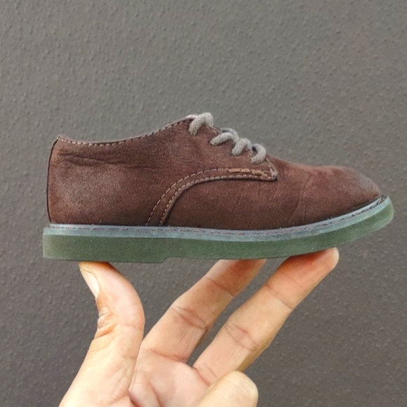 Cole Haan/Nike  Toddler Lil Shane Cognac Suede Oxfords (Nike Air Sole) - Picture 10 of 16